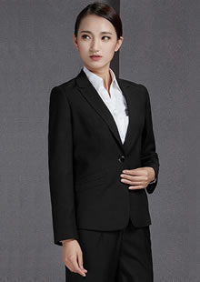 鄭州職業(yè)裝定制辦公室員工一粒扣